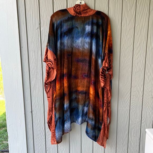 Zonda Nellis Velvet Burnout Shawl Kimono Jacket Silk Blend One Size - Picture 2 of 8